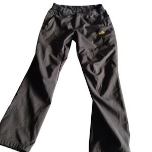 Outdoor Softshell Fleece Lined Hiking Pants Mens Large Gray Water Resistant Trek